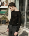 BASERANGE OMATOR Long-sleeved T-shirt BAS-TTOML-WO-WI24-HEI Black